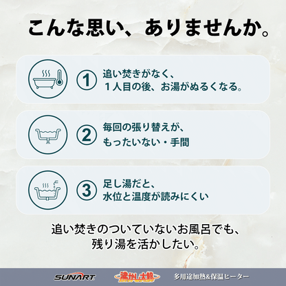 【バスタイムセット】　沸かし太郎 SCH-901 多目的&保温ヒーター（1台）& プラントコンポジション 化粧水（1本）