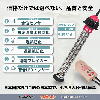【バスタイムセット】　沸かし太郎 SCH-901 多目的&保温ヒーター（1台）& プラントコンポジション 化粧水（1本）
